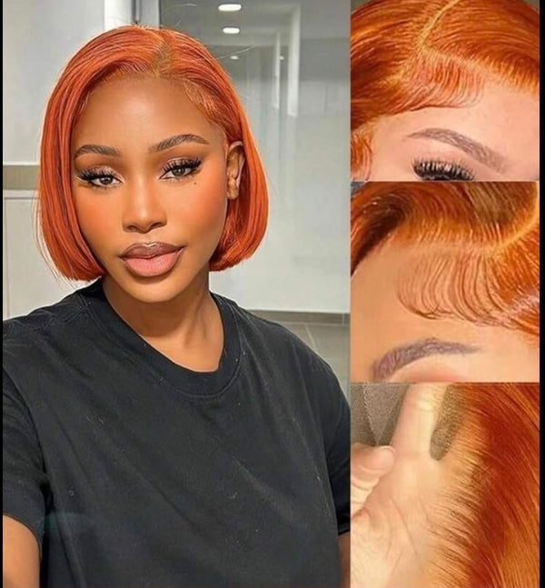 Ginger Orange Color Bob human hair